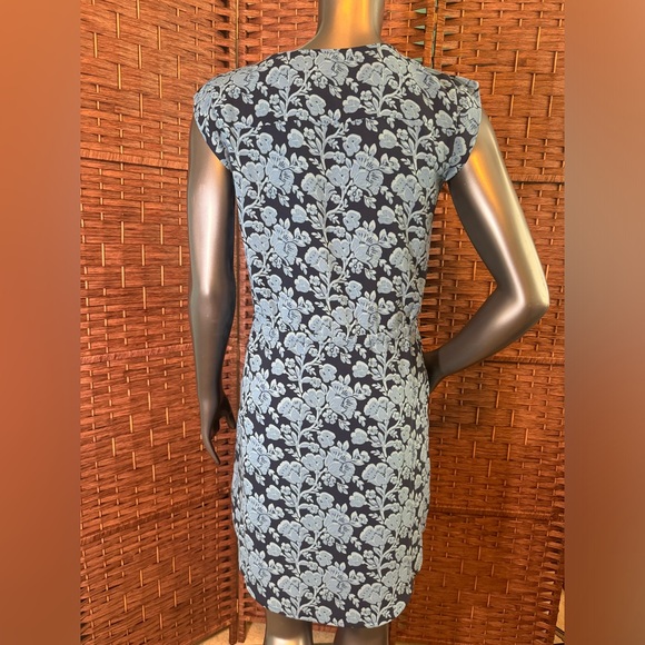 Cabi Small Blue Floral Dress Drawstring Waist Pockets Spring Summer Vacation - Picture 9 of 12